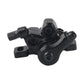 Black disc brake caliper with adjustable bracket and cable connector