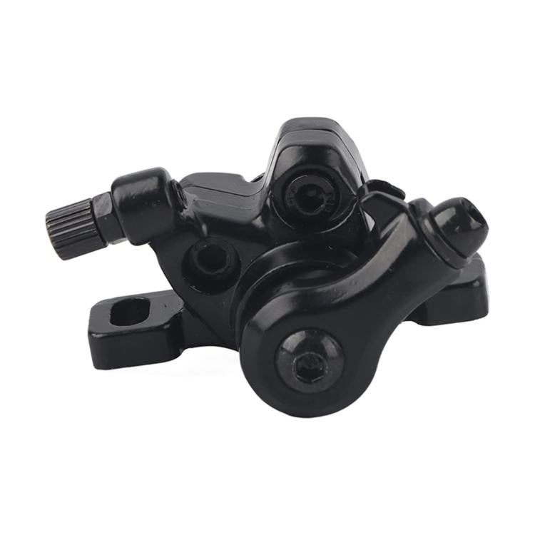 Black disc brake caliper with adjustable bracket and cable connector