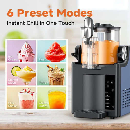 Slushy Machine for Home Electric Frozen Drink & Margarita Maker with Self-Cleaning, Vertical EU Plug, Horizontal EU Plug