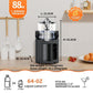 Compact slushy drink machine with blue side housing, clear chamber, and front dispensing area