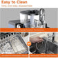 Slushy machine with removable transparent parts for easy cleaning and quick rinse access