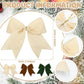 4 PCS/Pack Christmas Fabric Bow Ornaments For Christmas Tree & Wreath Decoration