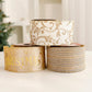 3 Yards Christmas Decorative Gold Foil Printed Ribbon For Gift Wrapping