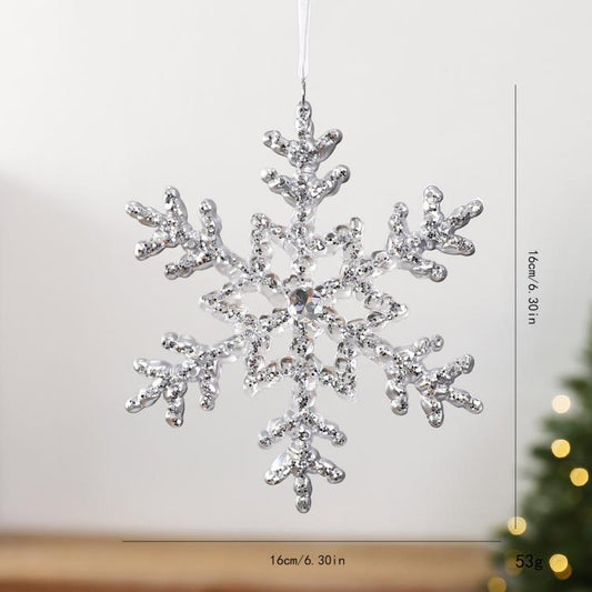 Christmas Tree PET Ornaments Christmas Party Hanging Decorations, Graduated Colored Snowflake Pieces, Three-Dimensional Deer, Flower Garland Christmas Tree, Three-Dimensional Butterfly, Rhinestone Hollow Out Bow, 20.5cm Letter Board, 11cm Wreath       ...