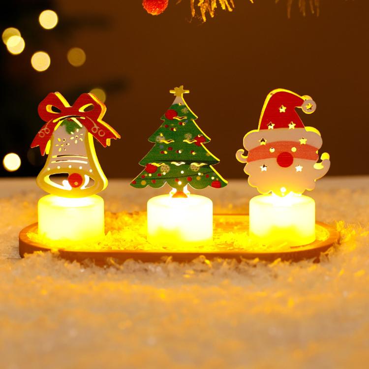 Christmas Led Electronic Candle Lights Holiday Tabletop Decorations