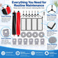 Robot vacuum replacement parts set with dual main brushes, side brushes, filters, mop pads