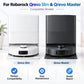 Compatible robot vacuums shown in white and black (Qrevo Slim and Qrevo Master)