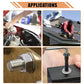 Stainless steel washer set applications graphic with four illustrated use photos