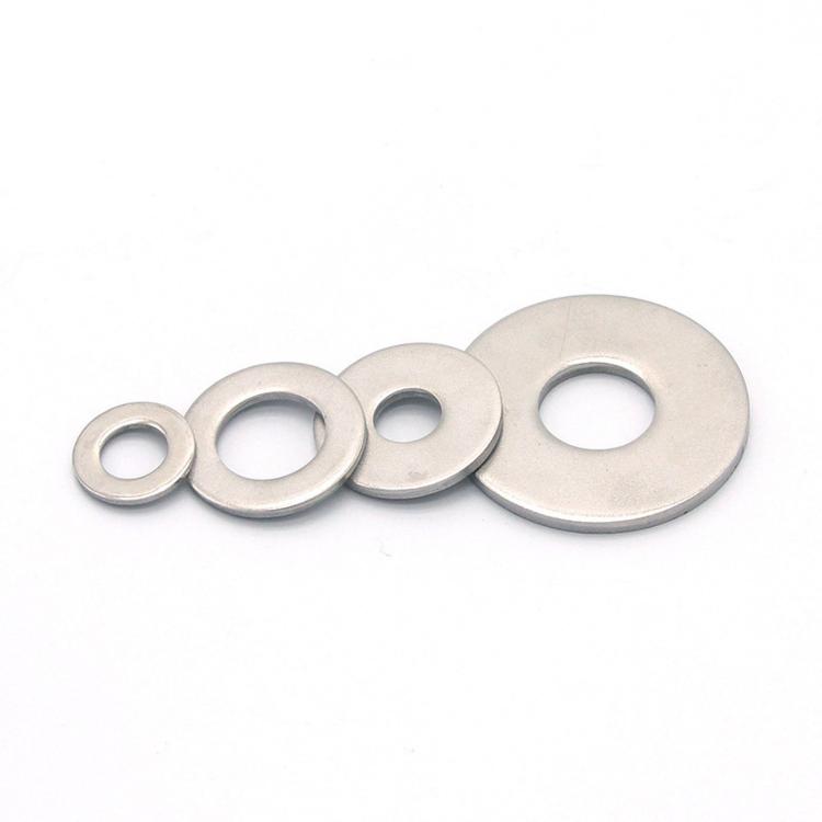 Stainless steel flat washers, round smooth circular discs