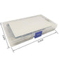 Clear plastic organizer case for stainless steel washers with blue latch and lid