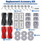 Replacement robot vacuum kit: two side brushes, filters, dust bags, and mop pads set