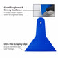 Blue window tint squeegee with slim scraping edge for removing water