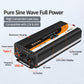 Pure sine wave inverter with color LCD display, EU outlet, USB Type-C and air inlets