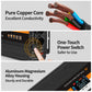 Pure sine wave inverter with cooling vents and one-touch power switch; metal alloy housing