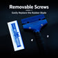 Window tint squeegee blade with removable screws and spare rubber strip