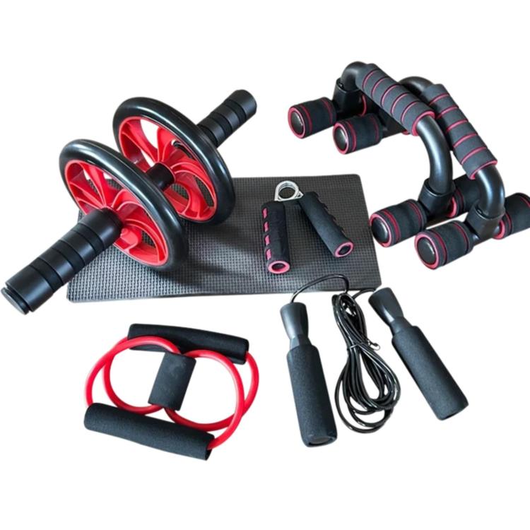 Abdominal Wheel and Push-up Stand Combo Training Equipment