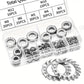 304 Stainless Steel External Tooth Lock Washers Assortment Kit, 160 PCS/Box