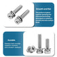 Stainless steel cross-drive hex-head screws and bolts, kit set shown