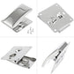 Stainless steel fish fillet clamp set with base plate, screws, and clamping handle