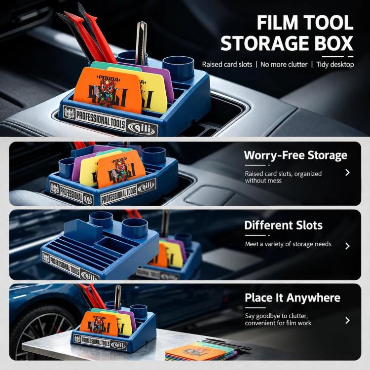 qili Car Window Tinting Tool Multifunctional Squeegee Storage Box