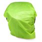 Neon green bicycle cover with black-edged side openings and contoured fit
