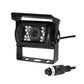 Black infrared reversing camera with mounting bracket and built-in light ring