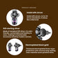 925 sterling silver black zircon drop earrings with floral rose top and teardrop stones