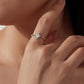 S925 Sterling Silver Natural Moonstone Ring, 6 US Size, 7 US Size, 8 US Size