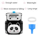 Panda-shaped backpack water gun toy with blue cap and removable fill funnel