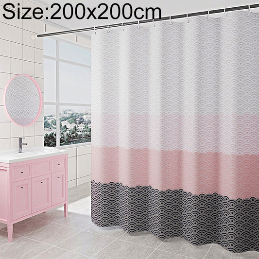 Geometric Shower Curtain Waterproof Bath Bathroom Curtain, With 80 x Height 180cm, With 120 x Height 180cm, With 150 x Height 180cm, With 180 x Height180cm, With 180 x Height200cm, With 200 x Height 200cm, With 240 x Height200cm, With 100 x Height 180c...