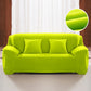 Green plush sofa slipcover, thick fitted elastic cover with arm and back sections