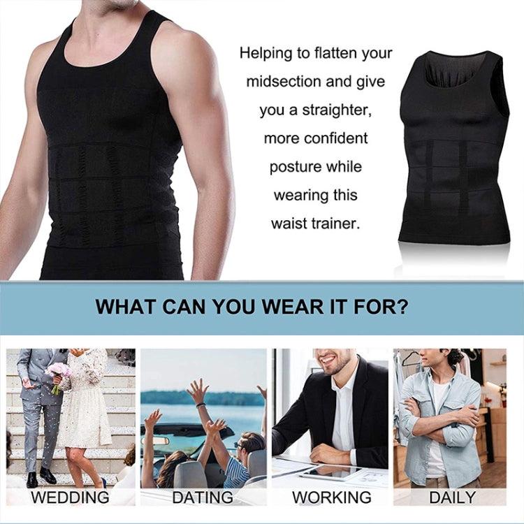 Black sleeveless shaper vest with compression grid panel design
