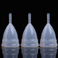 3PCS Reusable Soft Cup Medical Grade Silicone Menstrual Cup, Large, Small