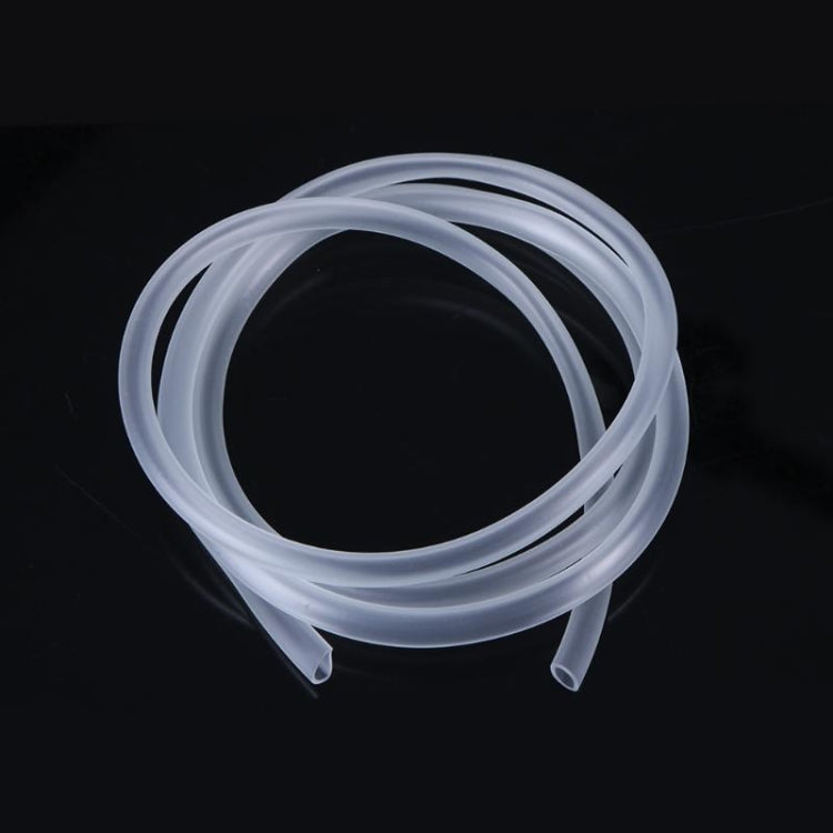 Clear translucent silicone air hose tubing, coiled with two outlet ends