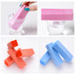 Set of multi-sided nail sanding blocks in pink, orange and blue
