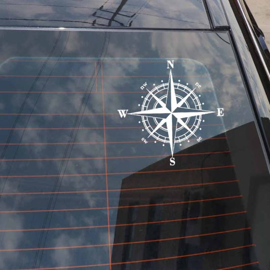 10pcs  Art Design Vinyl NSWE Compass Car Stickers Decals Black/Silver, 10 PCS White + Black, 10 PCS Black + White