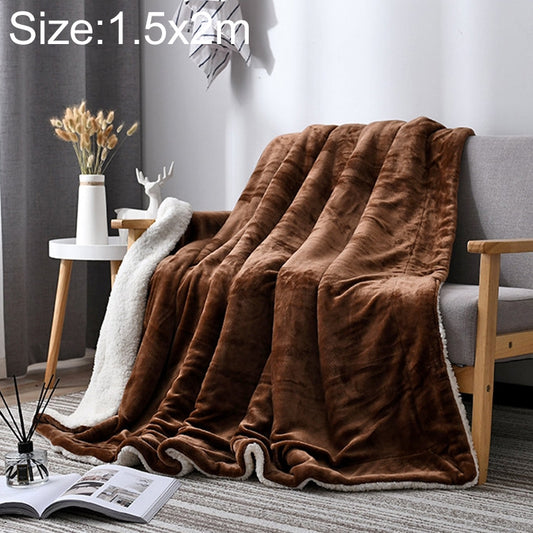 Winter Sofa Blanket Double Thick Cashmere Coral Fleece Ofice Nap Blanket, 1x1.6m, 1.2x2m, 1.5x2m, 1.8x2m, 2x2.3m