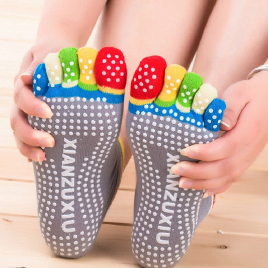 Five-toe Non-slip Yoga Socks for Women, One Size, Random Color Delivery, Straight A Pair, With Heel A Pair, Straight Three Pairs, With Heel Three Pairs, Straight Six Pairs, With Heel Six Pairs