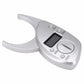 Silver digital caliper device with LCD screen and measurement comb arm