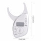 Silver digital fat measurement caliper with LCD screen and 11cm length