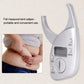 Silver digital fat measurement caliper with LCD screen and grip buttons