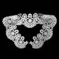 White lace fake collar with semicircle scalloped design and circular embroidery