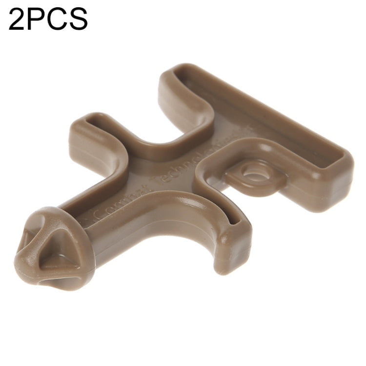 Brown translucent finger stinger self-defense tool clip set, two-piece