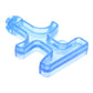 Blue translucent finger stinger self-defense tool, two-piece clip