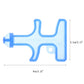 Blue finger stinger self-defense tool with cross-shaped tip, two-piece