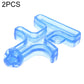 Blue translucent finger stinger self-defense tool clip set, two-piece