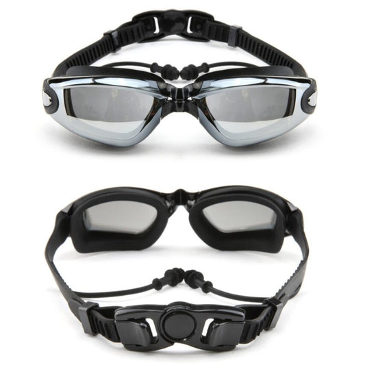 3 in 1 HD Waterproof and Anti-fog Large Frame Siamese Earplugs Swimming Goggles + Swimming Cap + Nose Clip Set for Men and Women, 3 in 1 Swimming Set(Black), 3 in 1 Swimming Set(Blue), 3 in 1 Swimming Set(Pink), 3 in 1 Swimming Set(Silver)