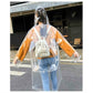 Stylish Portable Outdoor Transparent EVA Raincoat, M, L, XL