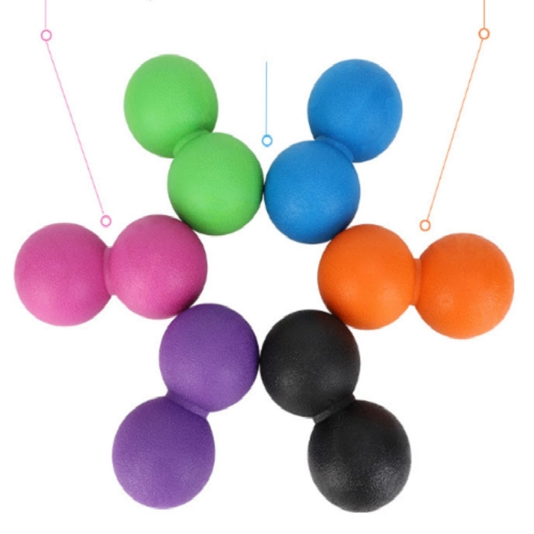 Mixed-color silicone massage ball pairs, including black, purple, green, blue, and orange