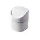 Household Mini Desktop Trash Can Covered Debris Storage Cleaning Cylinder Box, Push-type, Flip Lip